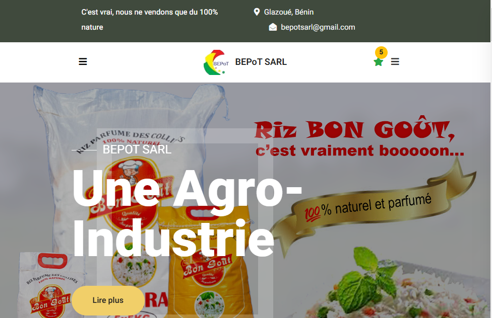 image réalisation de TwoF Technologies Site vitrine BEPoT SARL