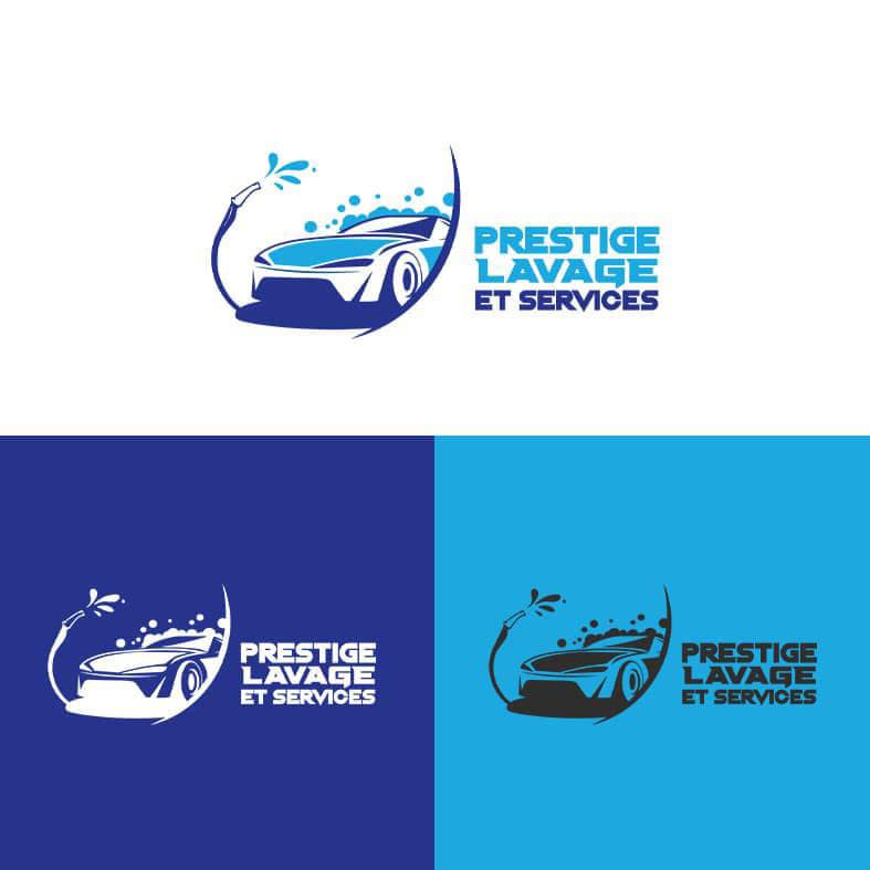 image réalisation de TwoF Technologies Logo Prestige Lavage et Service